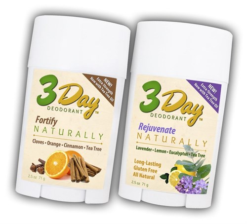 Donate 3-DAY All Natural Deodorant - Pkg of FOUR