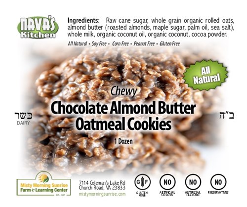 Chocolate Almond Butter Oatmeal Cookies - GF