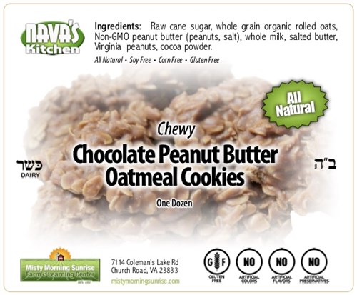 Chocolate Peanut Butter Oatmeal Cookies - GF