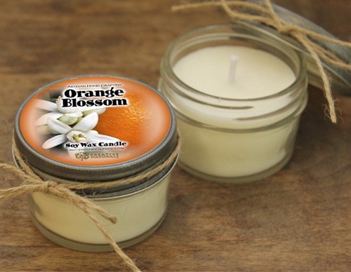 Artisan Crafted "Orange Blossom" Natural Candle