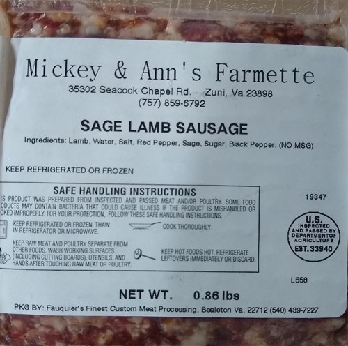 Lamb Sage Sausage