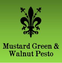 Mustard Green and Walnut Pesto