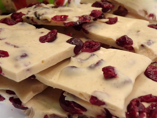 **Bark-Cranberry and Spice (white chocolate)
