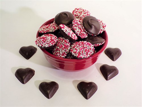 **Valentine Nonpareils -Dark Chocolate