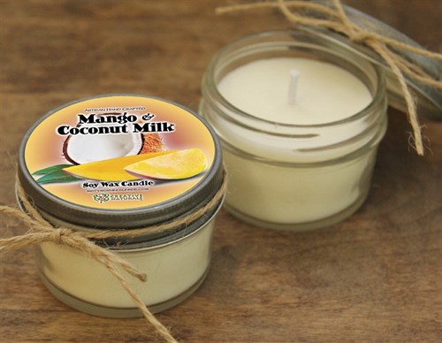 Artisan Crafted "Mango & Coconut" Natural Candle