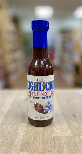 Hughlicious Chipotle Hot Sauce, Blue