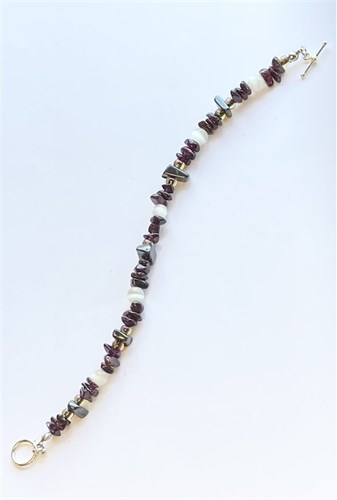 One-Of-A-Kind “Garnet Moon” Bracelet