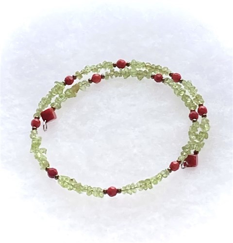 One-Of-A-Kind “Rosebud” Memory Wire Bracelet