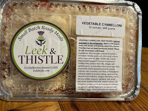ENTREE- Vegetable Cannelloni