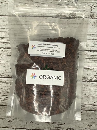 Organic Roasted Cocoa Nibs; 8 oz
