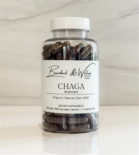 Chaga Mushroom Powder - 500mg Vegan Capsules