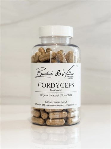 Cordyceps Mushroom Powder - 500mg Vegan Capsules