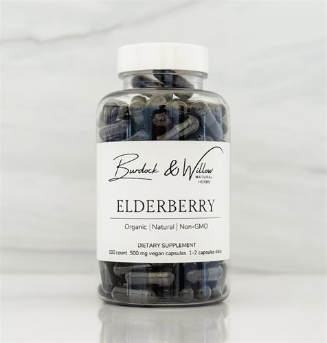 Elderberry Powder - 500mg Vegan Capsules