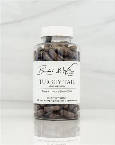 Turkey Tail Mushroom Powder - 500mg Vegan Capsules