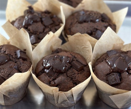 Chocolate Ganache Muffin (GF flour)