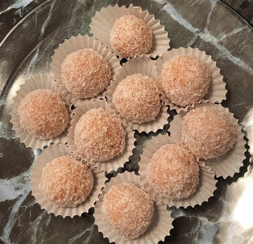 Rose Coconut Ladoo