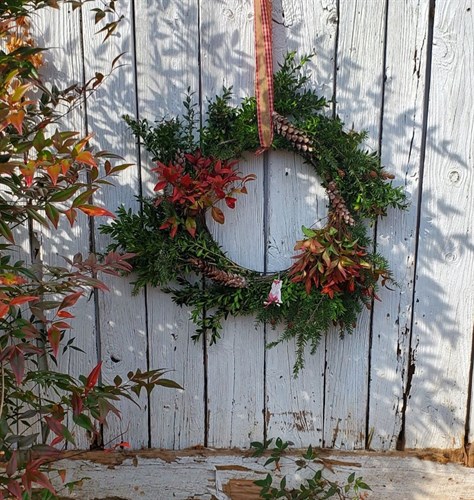 Holiday Wreath Christmas Decoration Boxwood