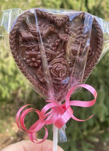 Large Dark Chocolate Valentine Lollipop