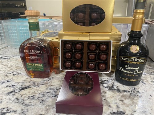 Dark chocolate ganache bourbon bonbons