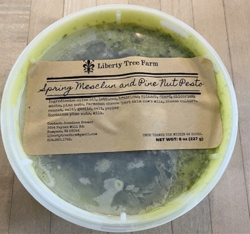 Spring Mesclun and Pine Nut Pesto