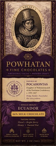 Pocahontas Heritage Milk Chocolate Bar