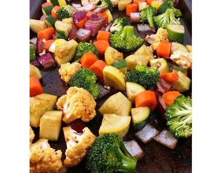 ROASTED VEGGIES USING EVOO & BALSAMIC