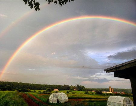 Double rainbow on the Pisces Full Corn Moon