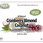 Nava's Kitchen Gluten Free Cranberry Almond Coconut Granola Front Label