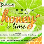 Honey and Lime Lip Balm Label