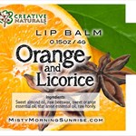 Orange and Licorice Lip Balm Label