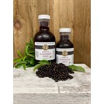 Simply Elderberry Syrup - beyond organic American elderberry and raw honey from Forever Foods Farm in Hanover County. Available in 8 and 16 fl oz